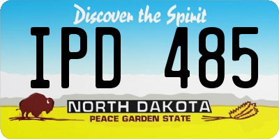 ND license plate IPD485