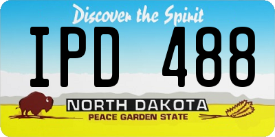 ND license plate IPD488