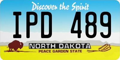 ND license plate IPD489