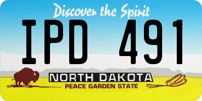 ND license plate IPD491