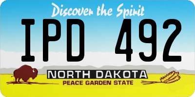ND license plate IPD492