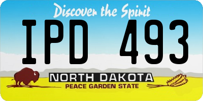 ND license plate IPD493