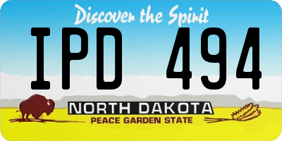 ND license plate IPD494