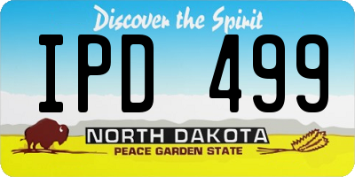 ND license plate IPD499