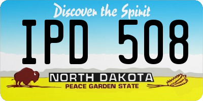 ND license plate IPD508
