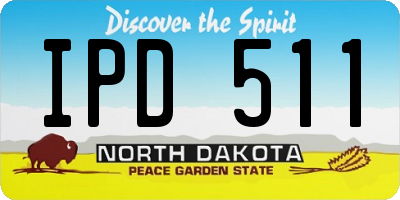 ND license plate IPD511