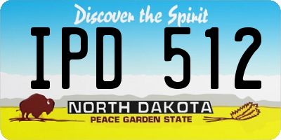 ND license plate IPD512
