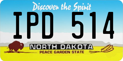ND license plate IPD514