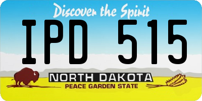 ND license plate IPD515