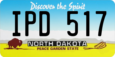 ND license plate IPD517