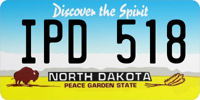 ND license plate IPD518