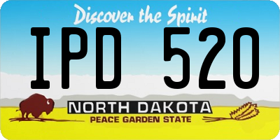 ND license plate IPD520