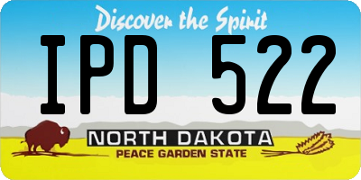 ND license plate IPD522