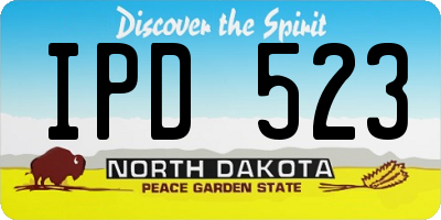 ND license plate IPD523