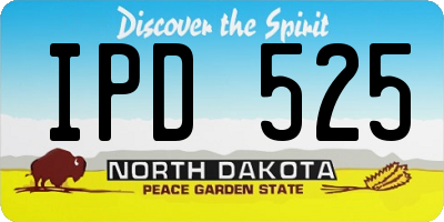 ND license plate IPD525