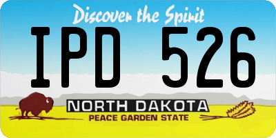 ND license plate IPD526
