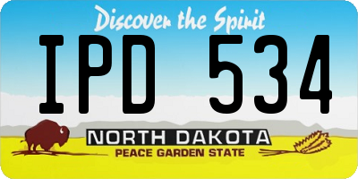 ND license plate IPD534
