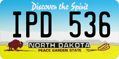 ND license plate IPD536