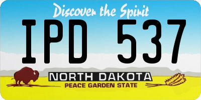 ND license plate IPD537