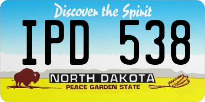 ND license plate IPD538