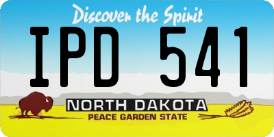 ND license plate IPD541