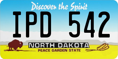 ND license plate IPD542