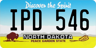 ND license plate IPD546
