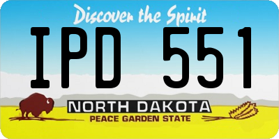 ND license plate IPD551