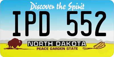 ND license plate IPD552