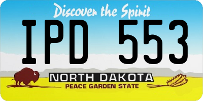 ND license plate IPD553