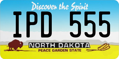 ND license plate IPD555