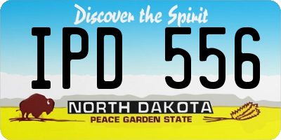 ND license plate IPD556