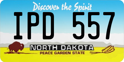 ND license plate IPD557