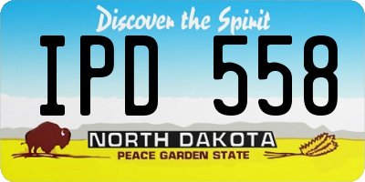 ND license plate IPD558