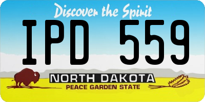 ND license plate IPD559