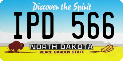 ND license plate IPD566