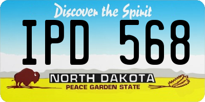 ND license plate IPD568