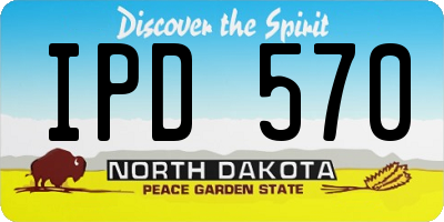 ND license plate IPD570