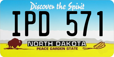 ND license plate IPD571