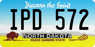 ND license plate IPD572