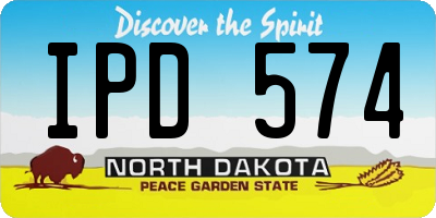 ND license plate IPD574