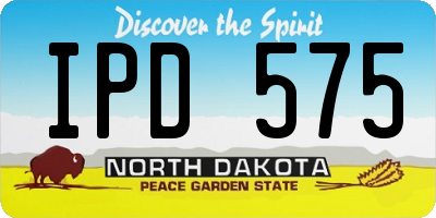 ND license plate IPD575