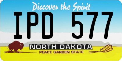 ND license plate IPD577