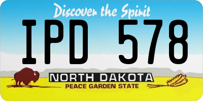 ND license plate IPD578