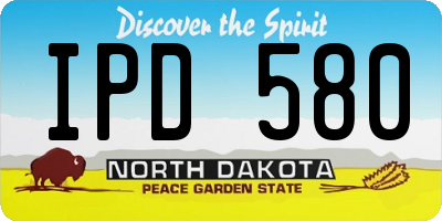 ND license plate IPD580
