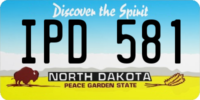 ND license plate IPD581