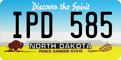 ND license plate IPD585