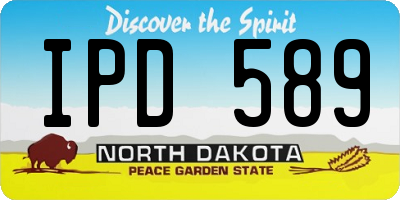 ND license plate IPD589