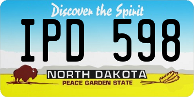 ND license plate IPD598