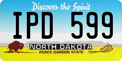 ND license plate IPD599